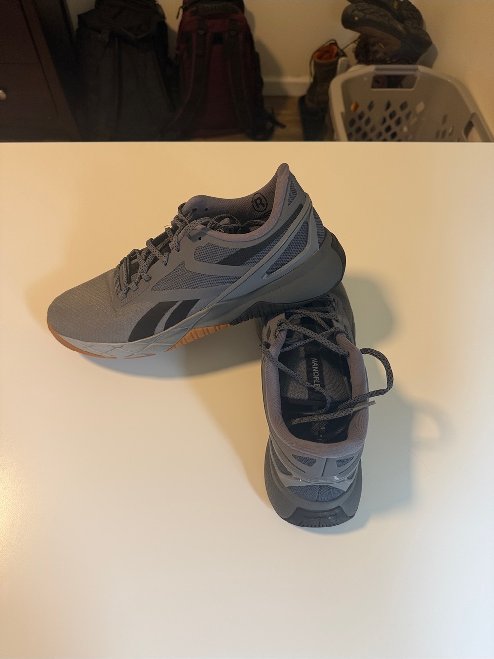 Reebok Men's Gray Nanoflex Training Shoes